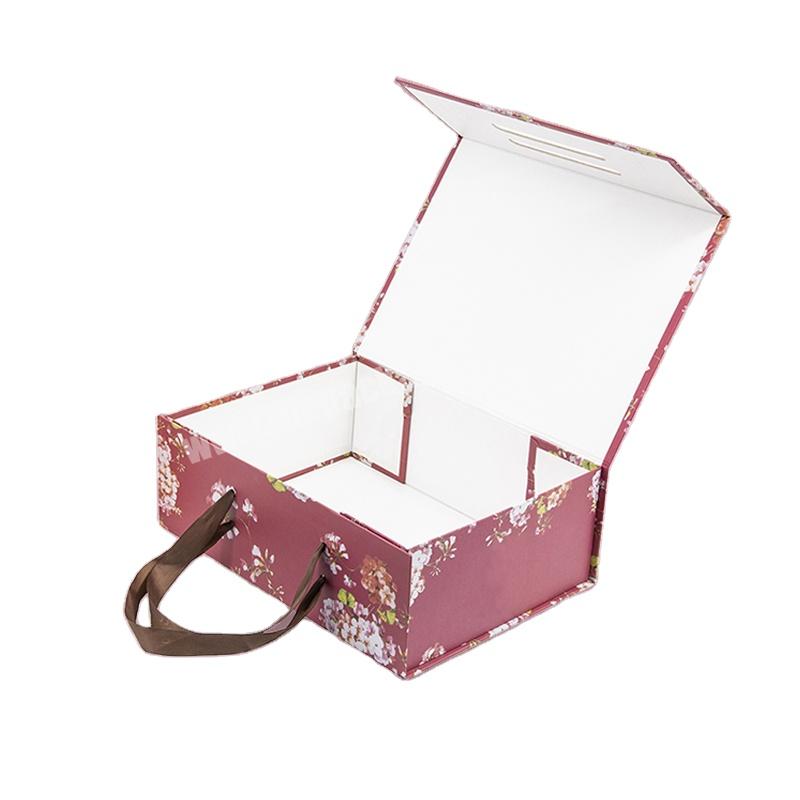 Lipack Luxury Custom Printed Logo Folding Paper Packaging Box Fashion Cardbox Paper Bag With Handle