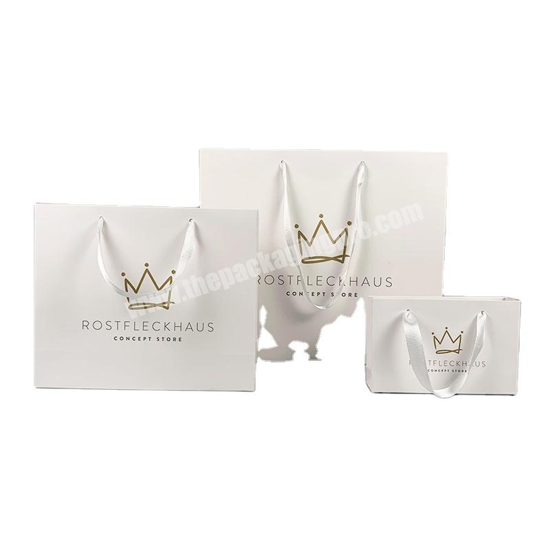 Lipack Luxury Custom Size Package Paper Handle Paper Bag Reasonable Price White Paper Bags With Handles