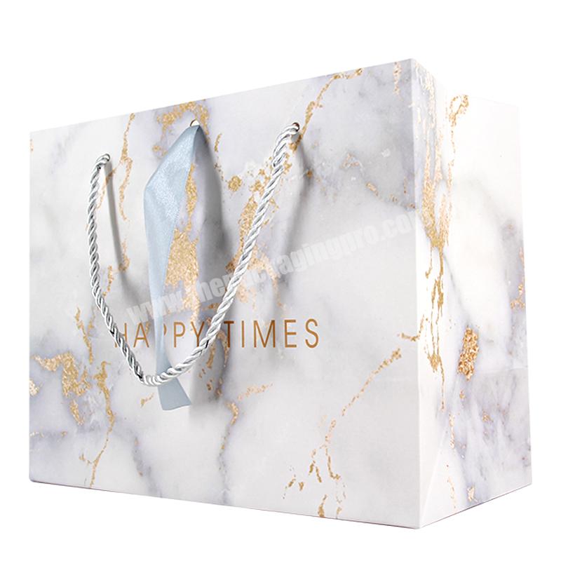 Lipack Marble Boutique Bags Marble Effect Recycled Paper Bag With Your Own Logo