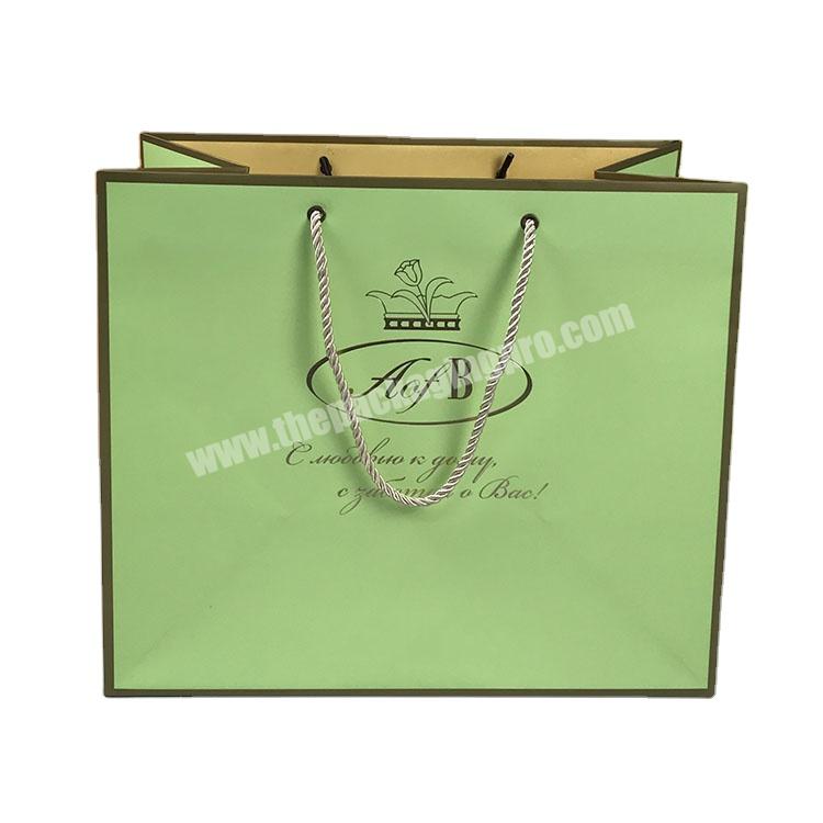 Lipack Retail Luxury Shopping Packaging Paper Bags Gold Logo White Paper Shopping Bag With Hot Stamping