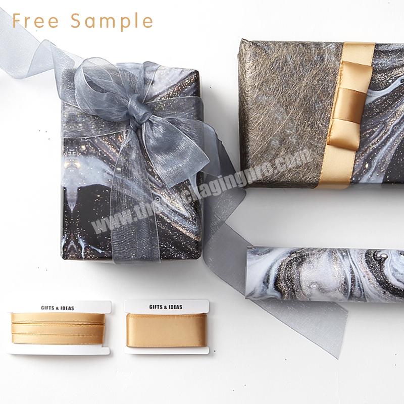 Lipack Reusable Ribbon Organza Paper Shopping Gift Bag Wedding Birthday Party Gift Packaging Bag With Custom Logo