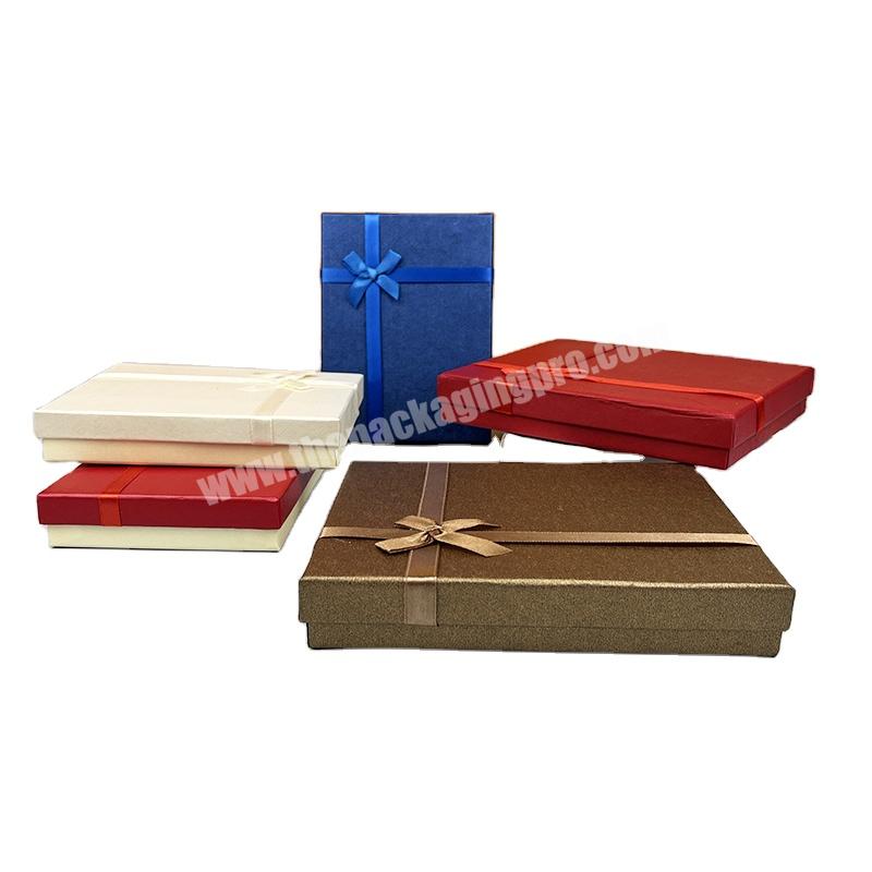 Lipack Wholesale Recyclable Bow Tie Paper Gift Packaging Box Lid And Base Package Boxes
