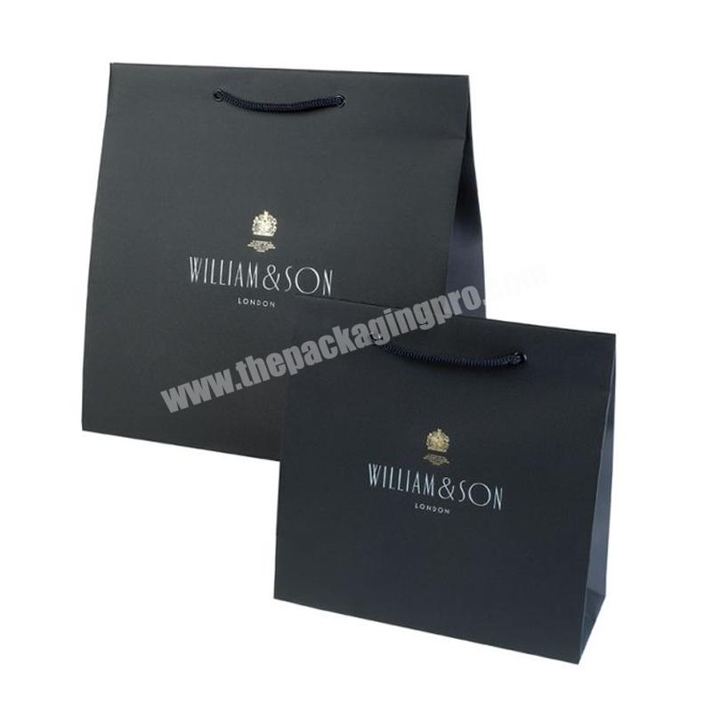 Low Cost New Arrival Durable Customized Printing Design Luxury Gift Shopping Black Kraft Paper Bags With Logo