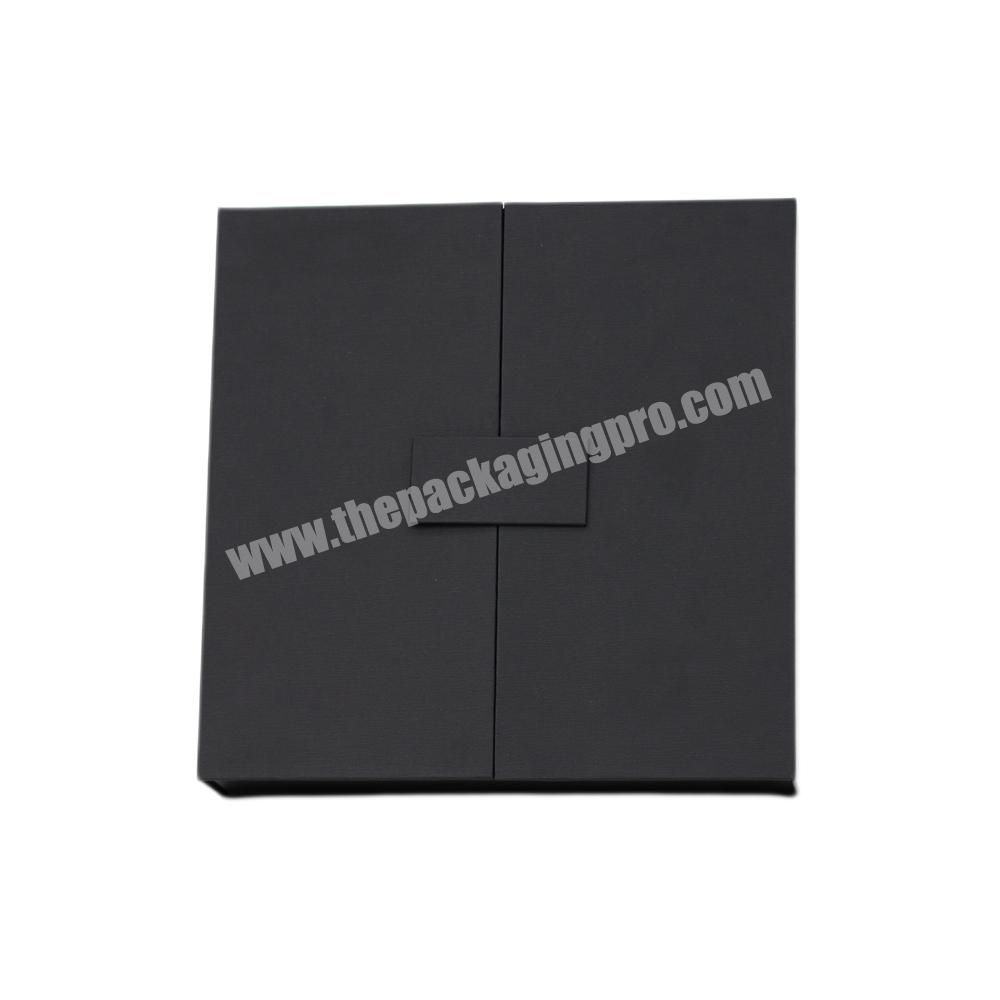 Low MOQ Custom Logo Luxury Black Magnetic Closure Rigid Cardboard Gift Box With Insert Coffee Capsules Tea Box Packaging