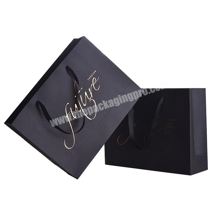 Luxury  Gift Paper Bag Custom Made Printed Logo Jewelry Packaging Kraft Shopping Paper Bag With Ribbon Hand