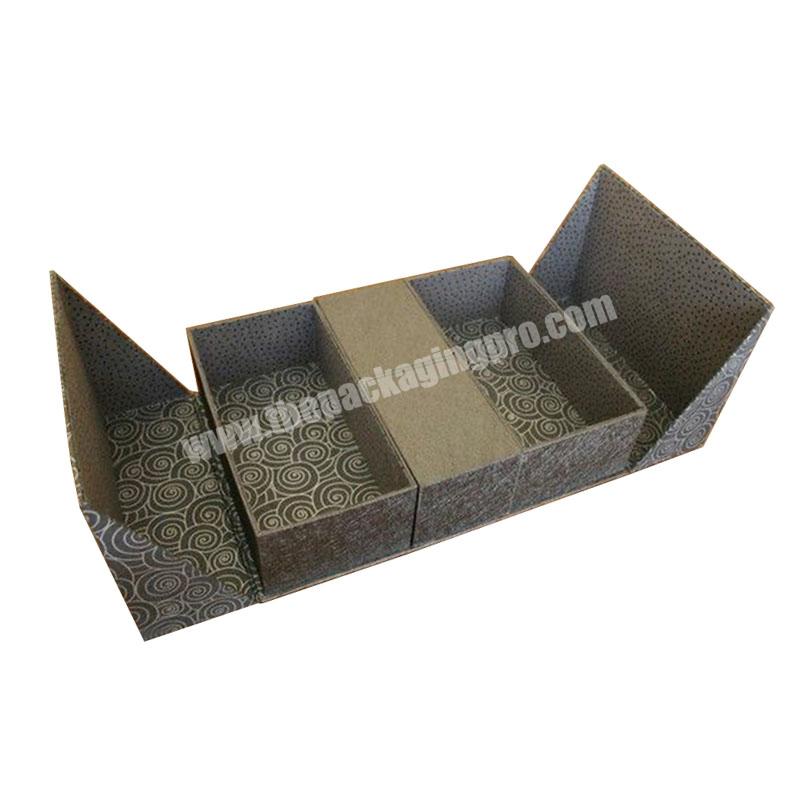Luxury Branded Rigid Cardboard Paper Cosmetic Package Double Side Opening House Storage Boxes