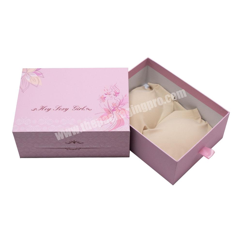 Luxury Clothing Underwear Package Clothes Box Bra Lingerie Drawer Shape Gift Packaging Paper Boxes Custom Logo Paper Accept