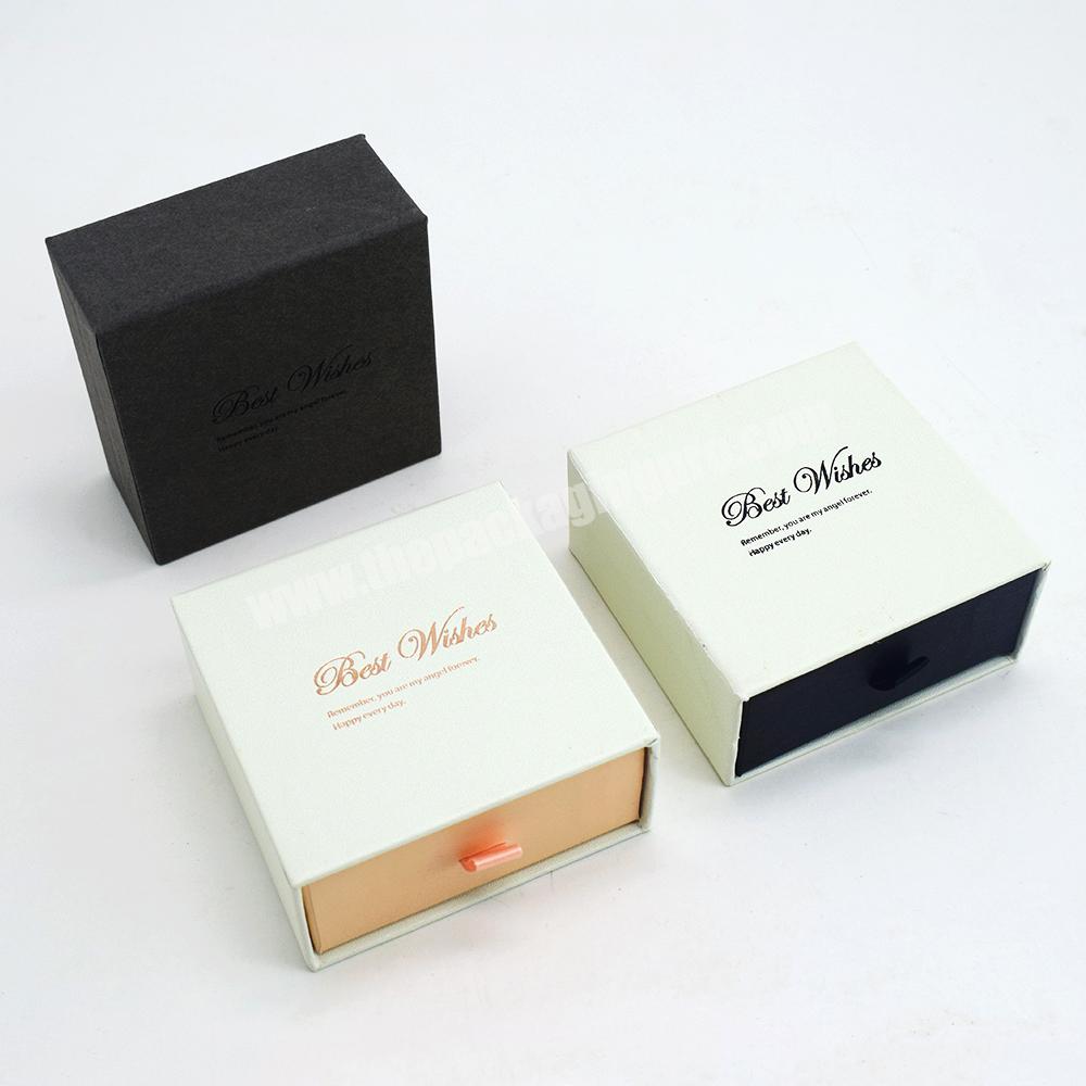 Luxury Custom Print Logo Sliding Paper Gift Small Drawer Necklace Jewelry Packaging Boxes