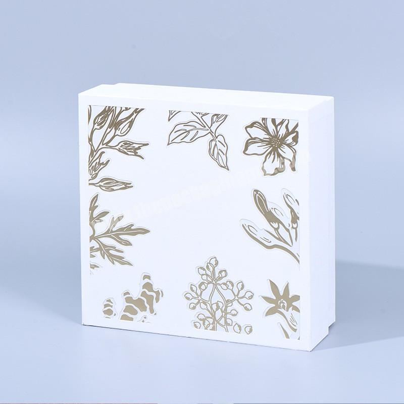 Luxury Custom Printed  Cosmetic Box Lift Off Lid Rigid Hard Cardboard Paper Packaging Boxes