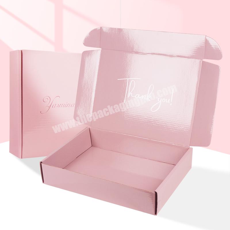 Luxury Exquisite Customized Pink Color Cosmetic Corrugated Shipping Packaging Box