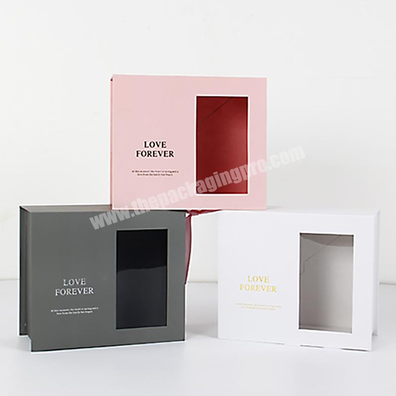 Luxury Pretty Soap And Flower Paper Box Rectangle Flower Packaging Box With Window