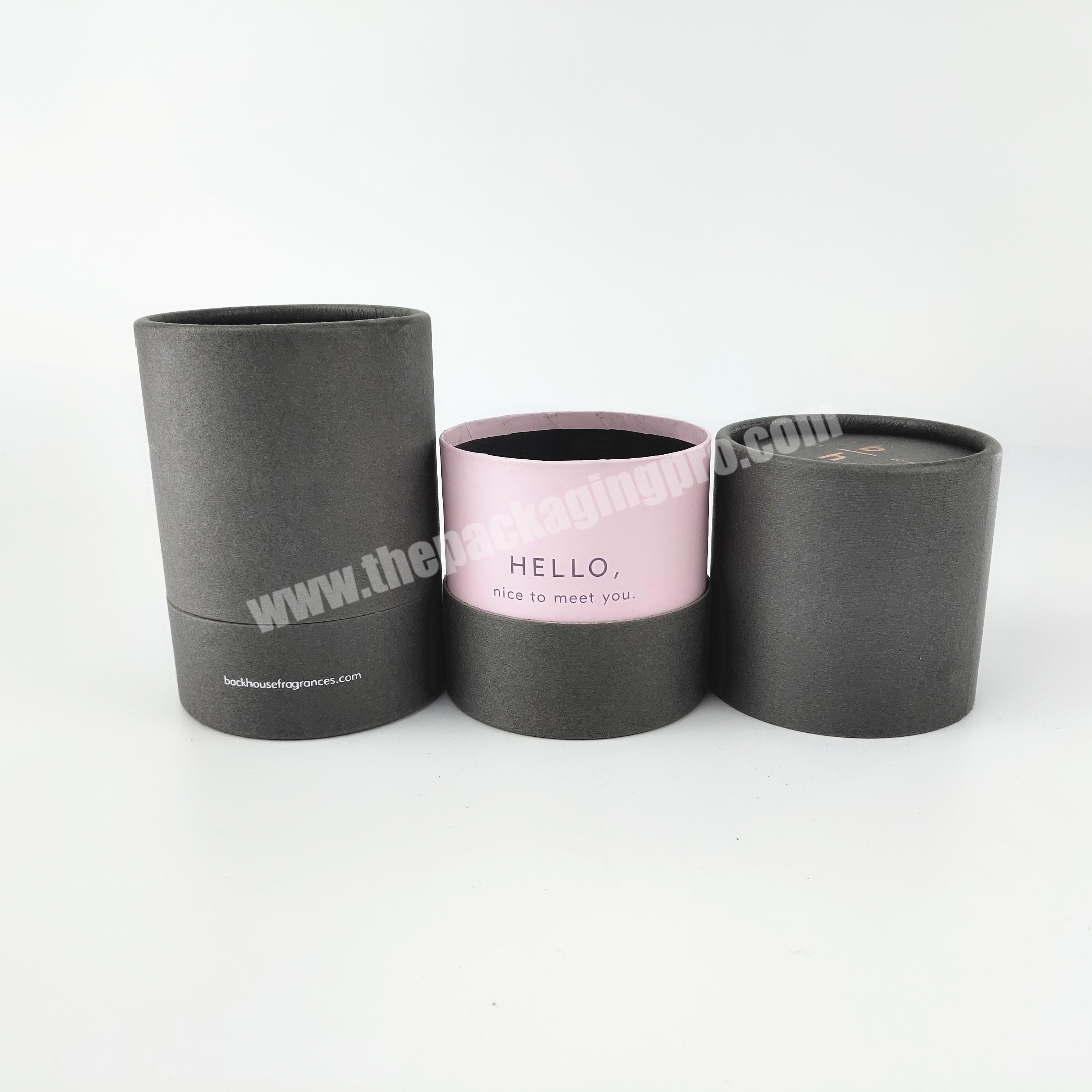Luxury Rigid Recyclable Candle Packaging Round Paper Boxes