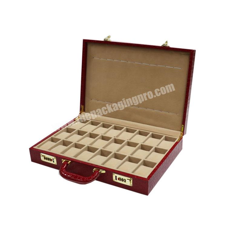 Luxury custom logo storage cases display wooden veneer watch boxes gift packaging box watches