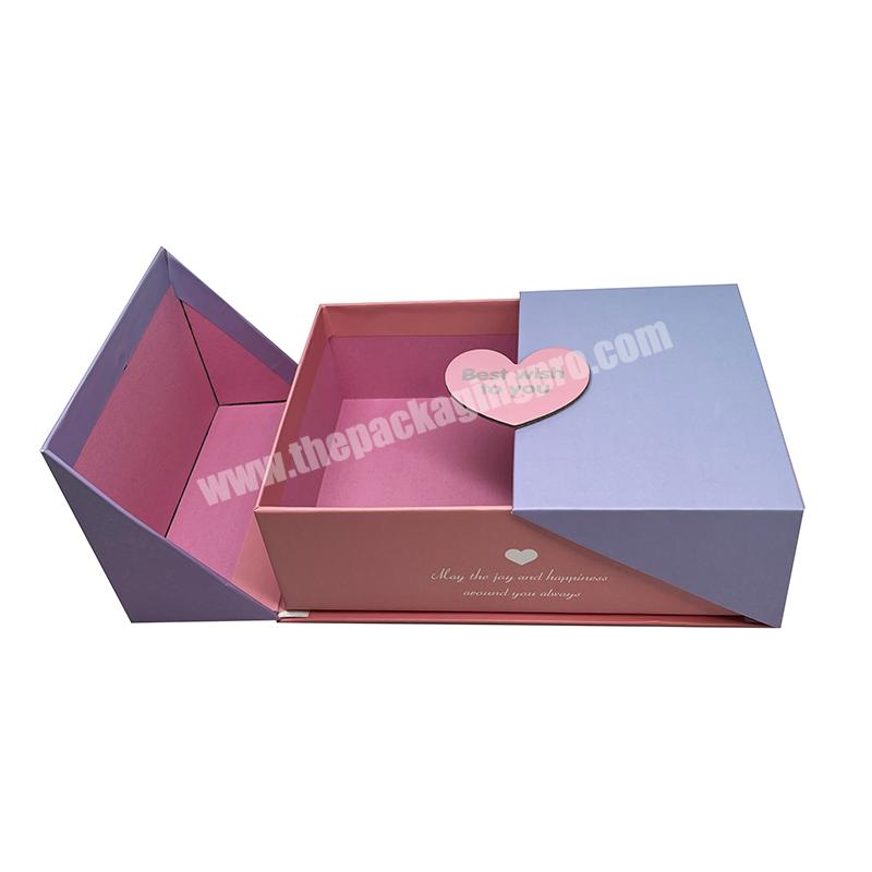 Luxury double-deck christmas gift packaging skin care cosmetic gift set box hair extension packaging