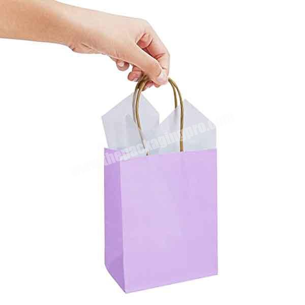 Luxury printed kraft paper shopping bag flower bouquet packaging bag with ribbon handle