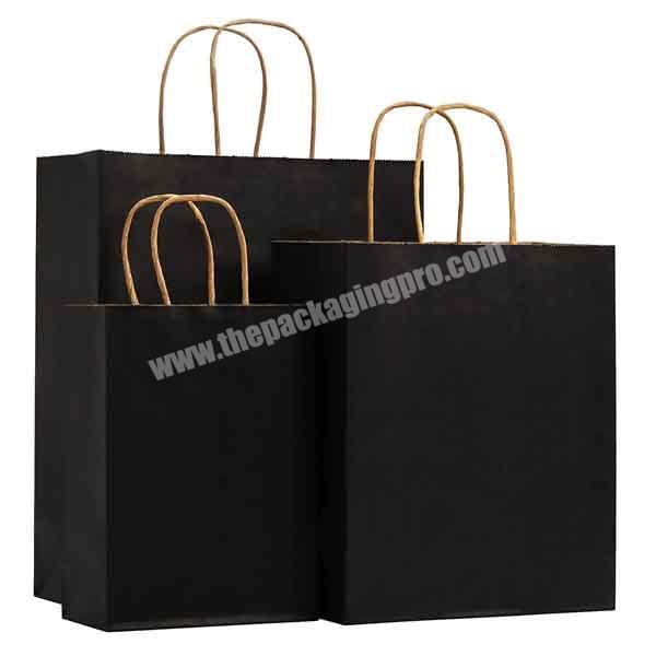 Luxury wrapping shopping kraft paper product corporate luxury custom gift bags with twist handle
