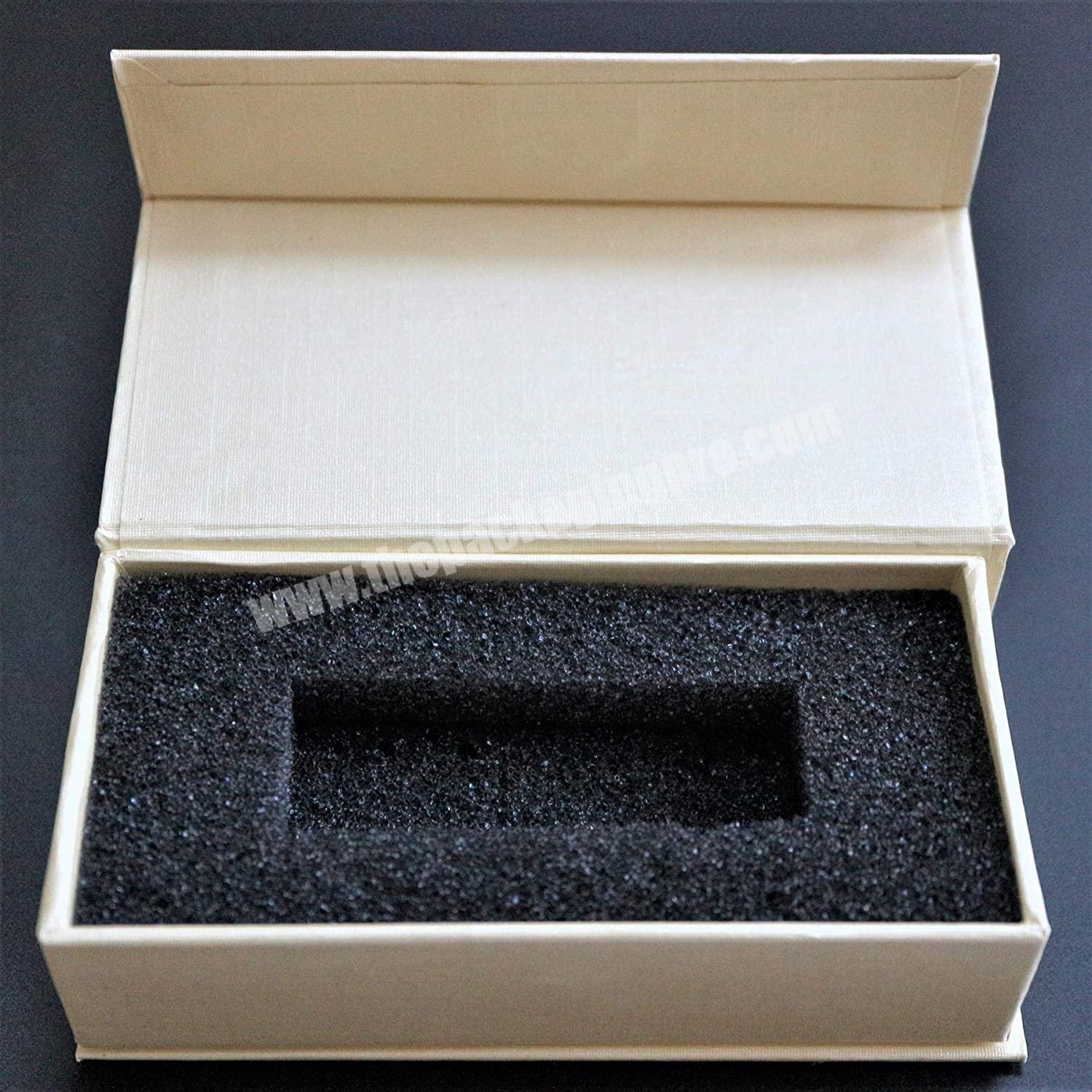 Magnetic USB Presentation Gift Boxes Cream Flash Drives Removable Drives Wedding USB Box