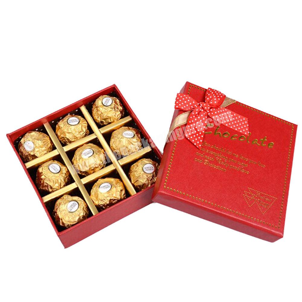 Manufacturer  Custom Design Christmas Gift Box Chocolate Cavity Candy Wrapping Box Luxury Cardboard Packaging Chocolate Box