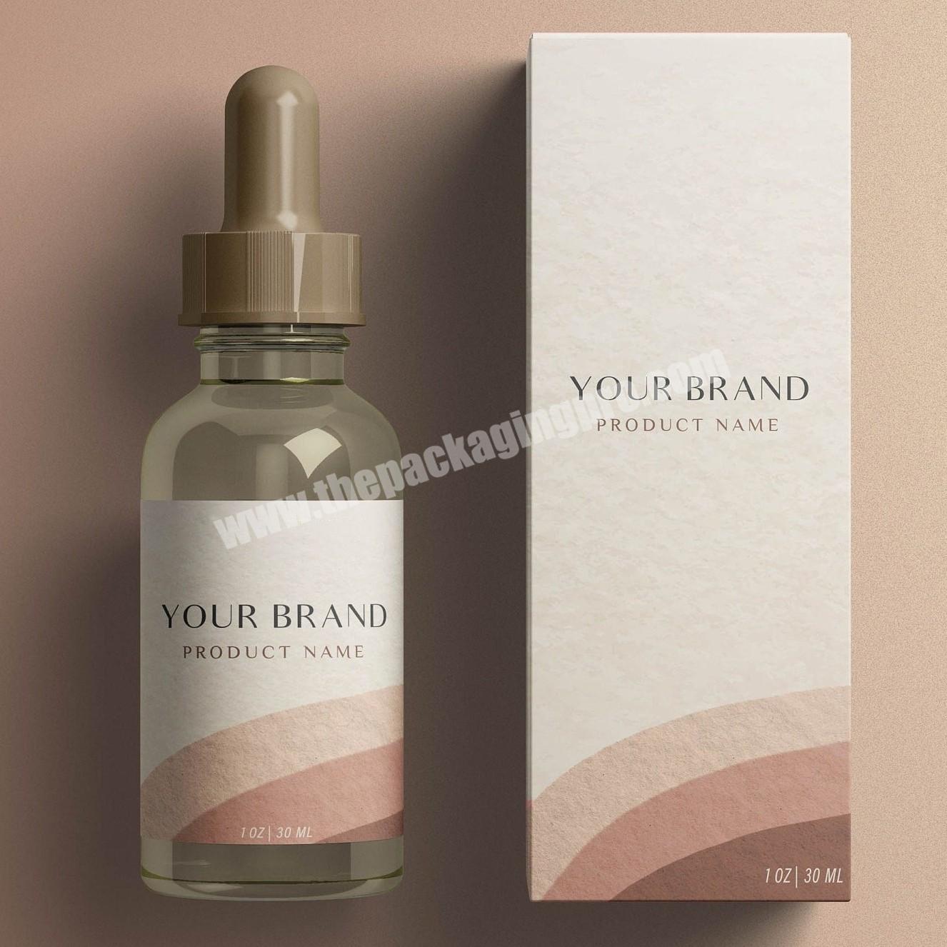 Manufacturer Custom Design Cosmetic Serum Recycle Paper Packaging Boxes