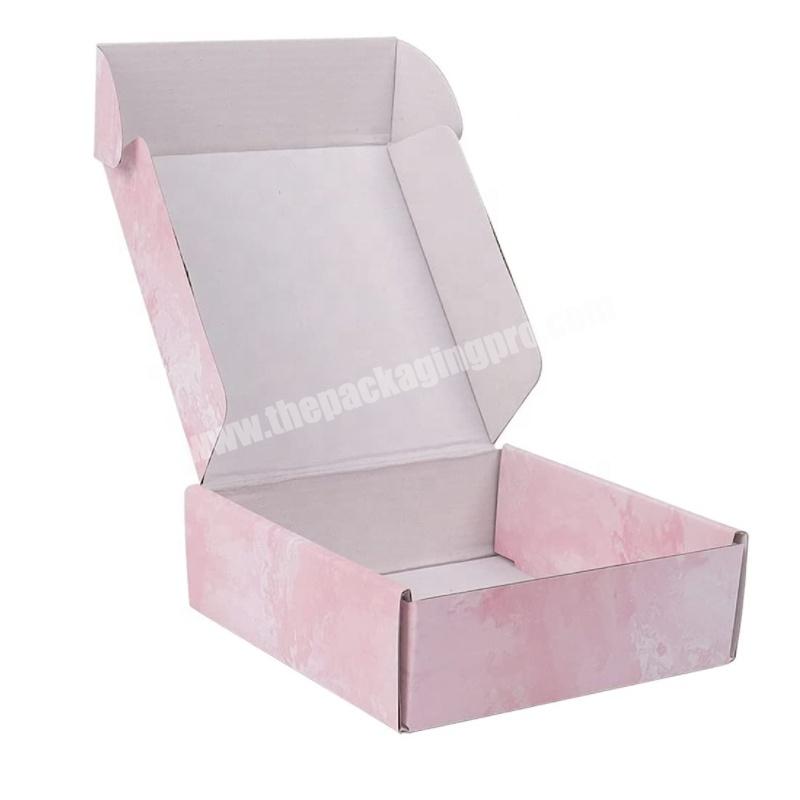Manufacturer Large pink Cardboard Paper mailer Mailing Box Custom Logo Printed Corrugated Shipping Packaging Box