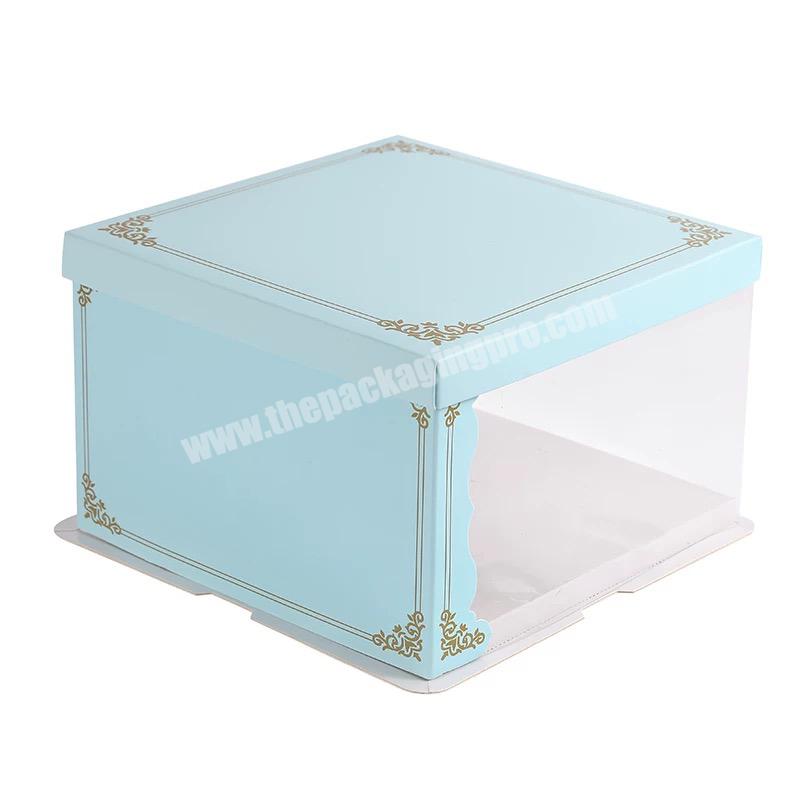 Manufacturer Wholesale Customized Luxury Tall Wedding Clear Cake Boxes
