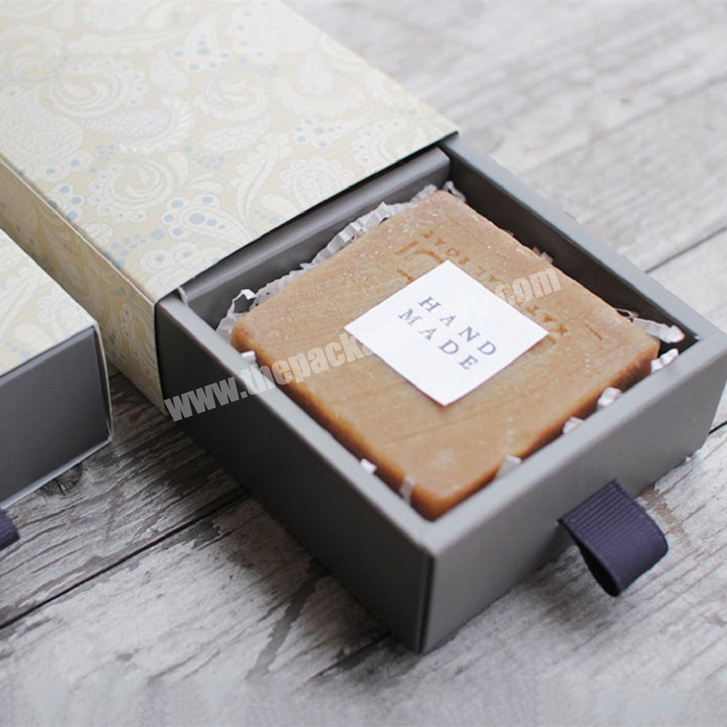 Manufacturer custom luxury kraft paper packaging box for soaps packing