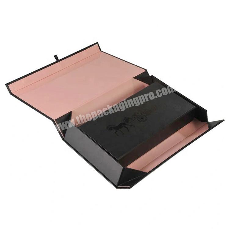 Matt Black Color Disposable Rigid Cardboard Paper Box Packaging Custom UV Logo Folding Box