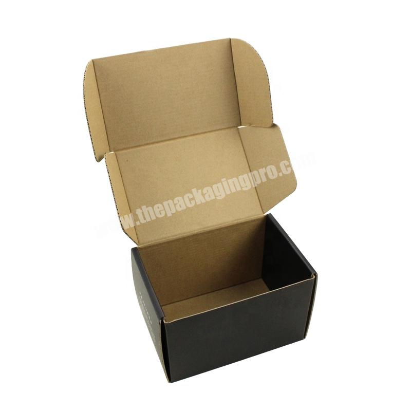 Matte Black Express Mailer Paper Box Custom Logo Easy Assemble Recycled Kraft Shipping Packaging Mailer Boxes For Shoe