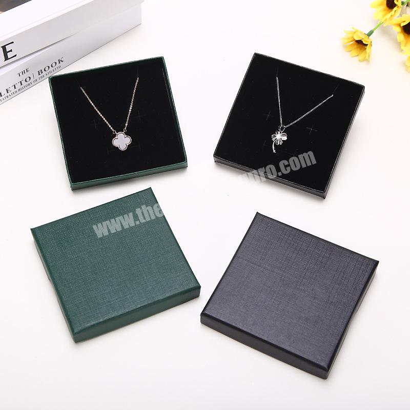 Necklace, ring, jewelry box, simple square Lenny pattern gift box wholesale