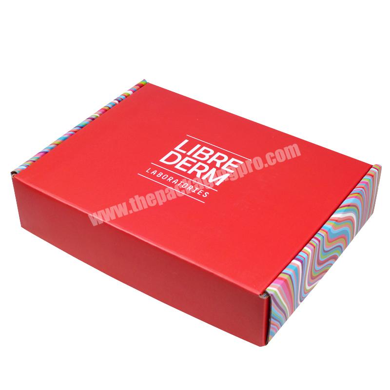 New Arrival Custom Logo Printed Red Corrugated Paper Box Gift  Wig Boxes Mailer Box