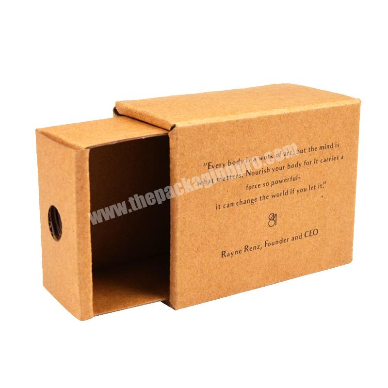 New Arrival Luxury Brown Color Custom Drawer Cardboard Paper Box With  For Gift Packaging