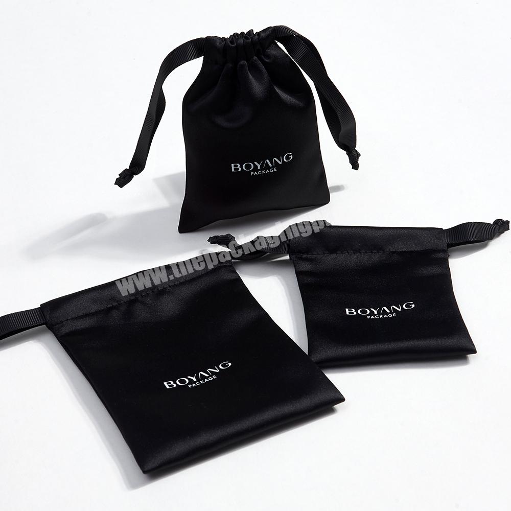 New Design Promotional Small Luxury Dust Drawstring Jewelry Satin Pouch Bags
