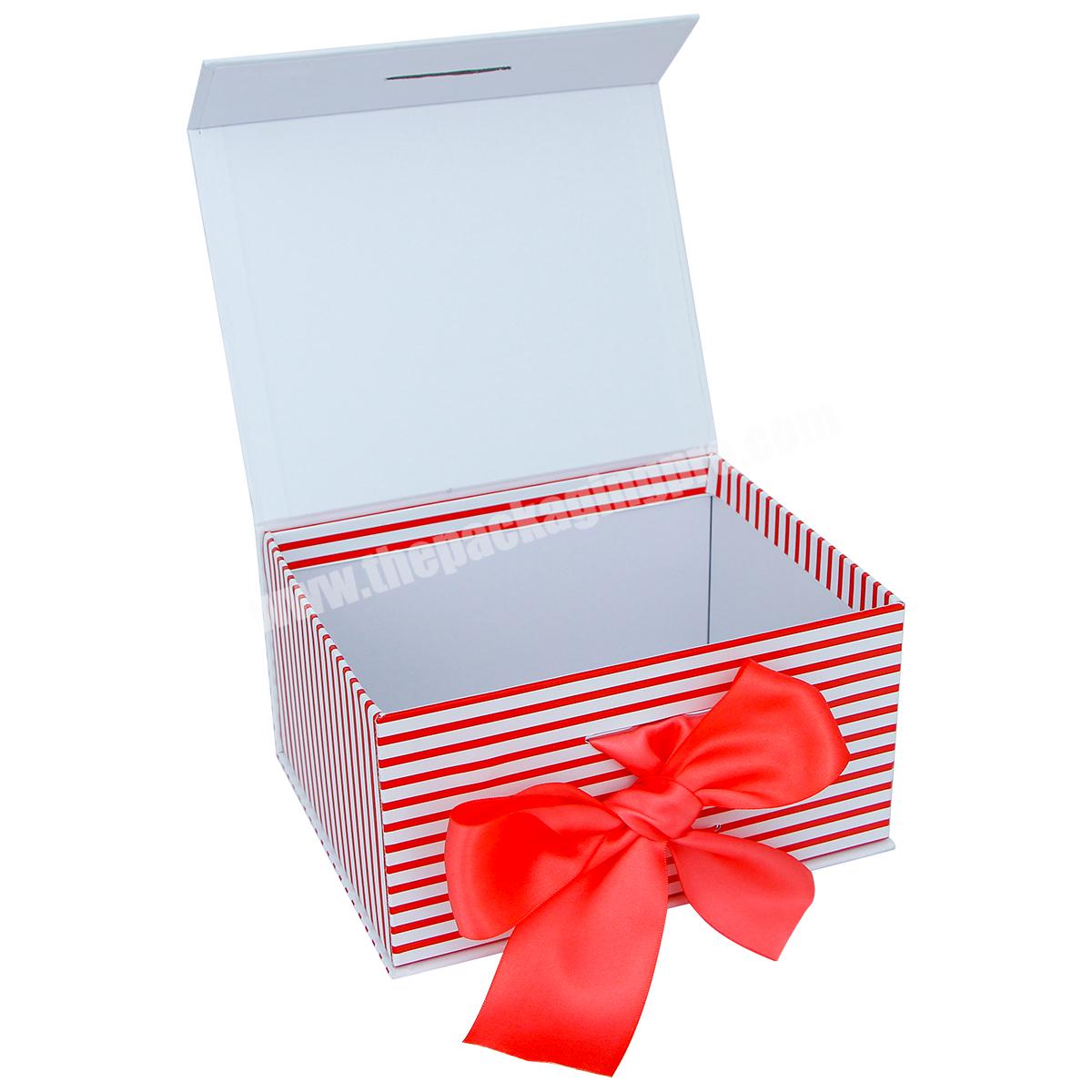 New Design custom clothing packaging gift boxes valentines day boxes shoe cardboard paper boxes with bowknot closer