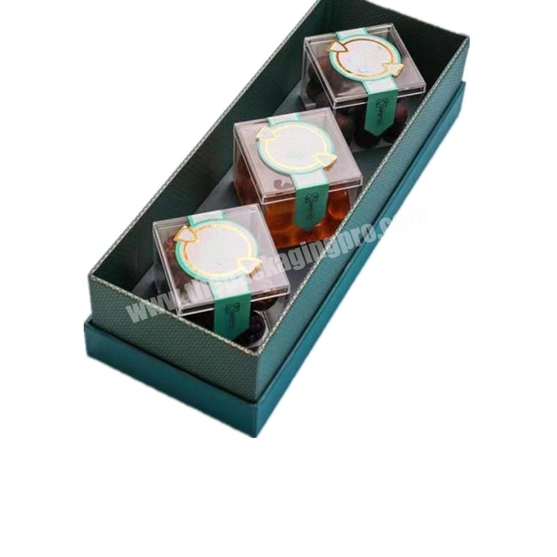 New Design rectangle empty sweet boxes transparent acrylic chocolate box custom colorful chocolate box packaging with EVA insert