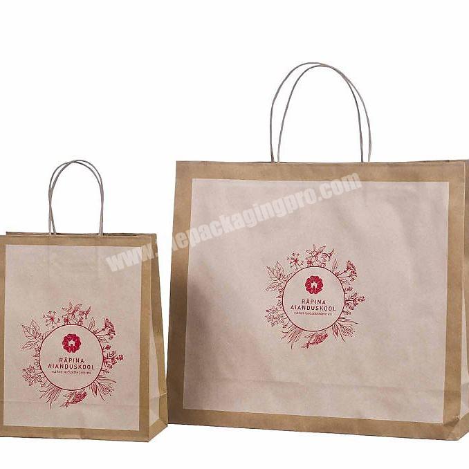 New Product Thank You Gift Craft Shopping Handle Paper Bag For Fruit And Vegetable