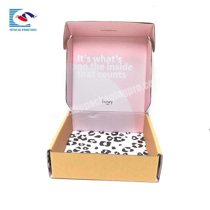 New design inside printing shipping paper box for clothes