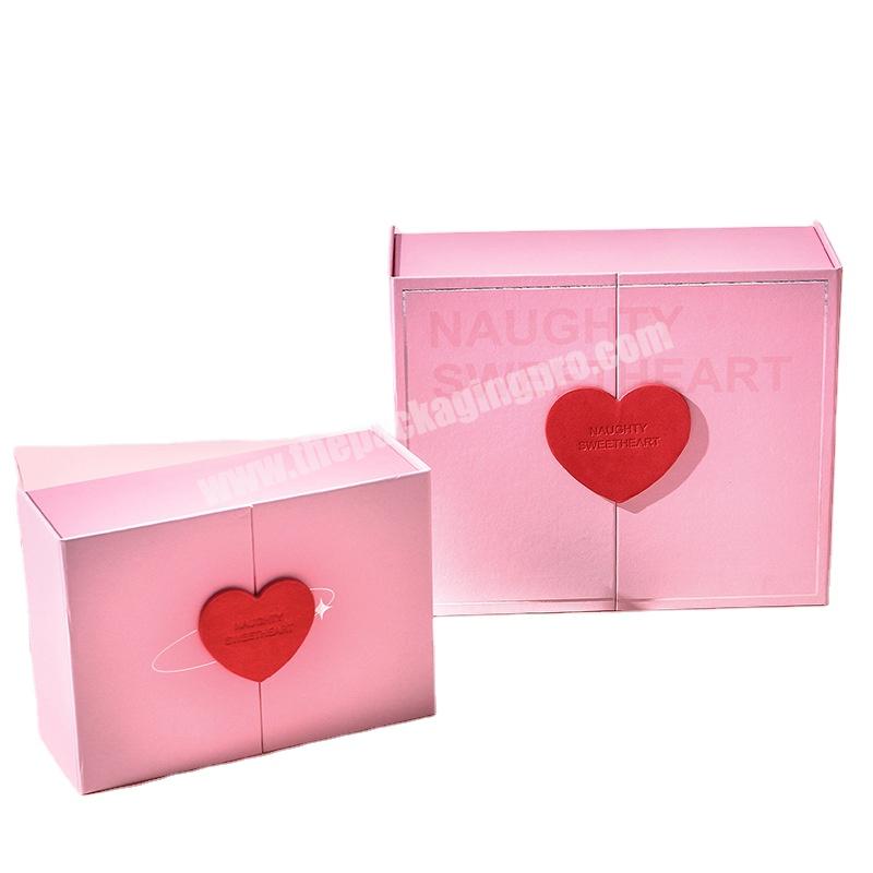 OEM Manufacturer Girl Valentine Creative Personality Ribbon Cardboard Custom Simple Packaging Gift Box