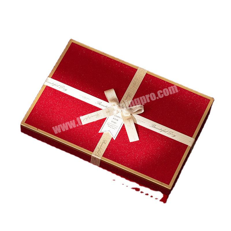 OEM Manufacturer Logo Luxury Vintage Ribbon Empty Packaging Cosmetic Storage Gift Paper Box