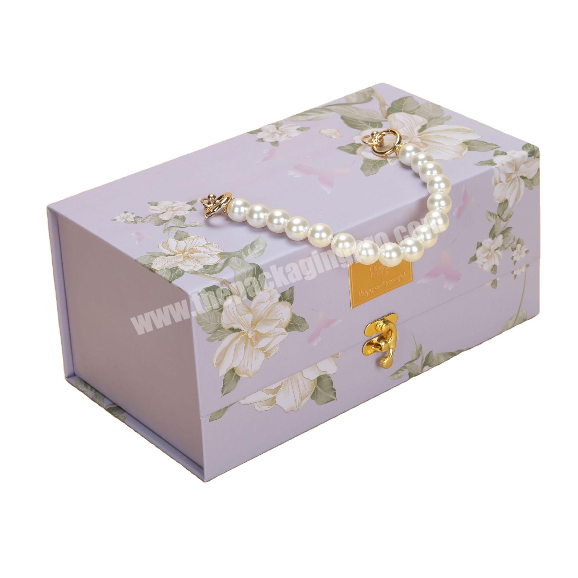 OEM Manufacturer Logo Pearl Luxury Empty Cardboard Packaging Christmas Gift Paper Box