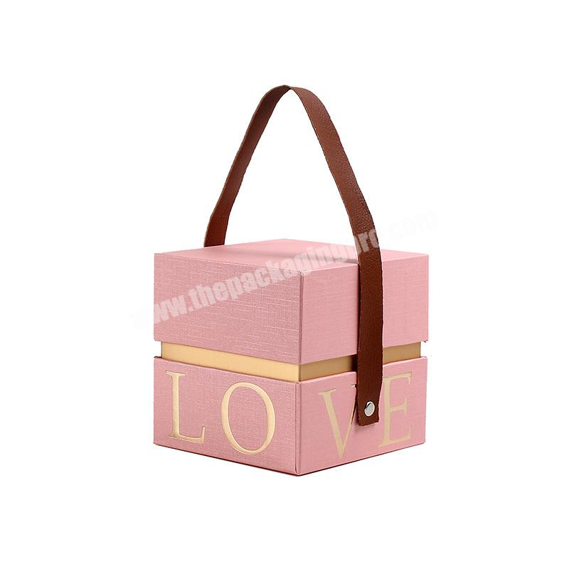 OEM Manufacturer Logo Women Suitcase Packaging Lid and Base Lipstick Gift Paper Jewelry Box