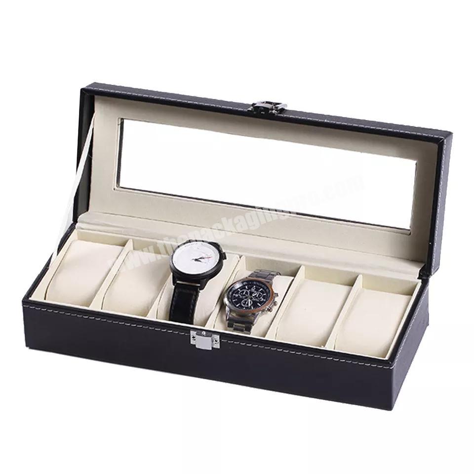 OEM luxury leather watch storage box high quality watch boxes cases cheap watch case