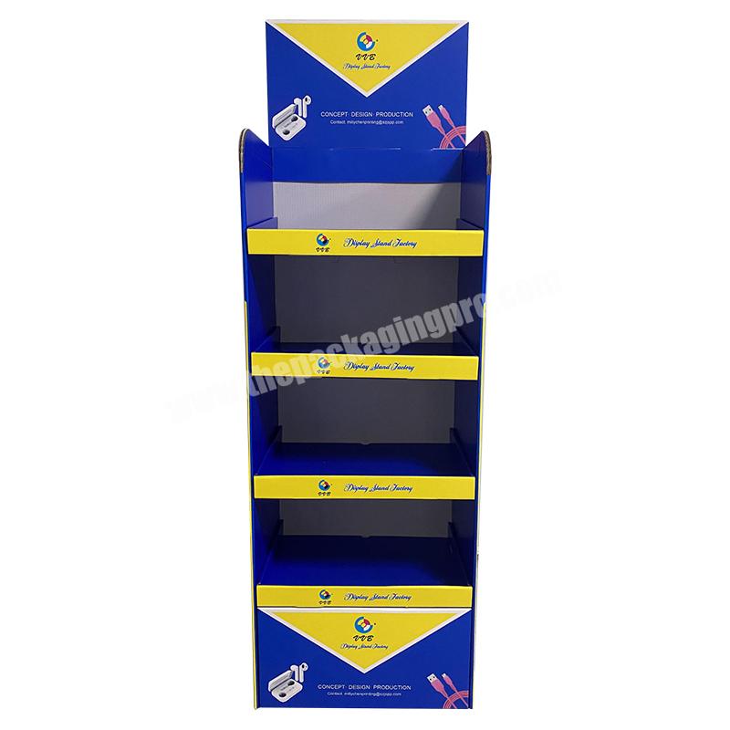 PDQ display racks retail display stand box customized corrugated display stand box for promotion
