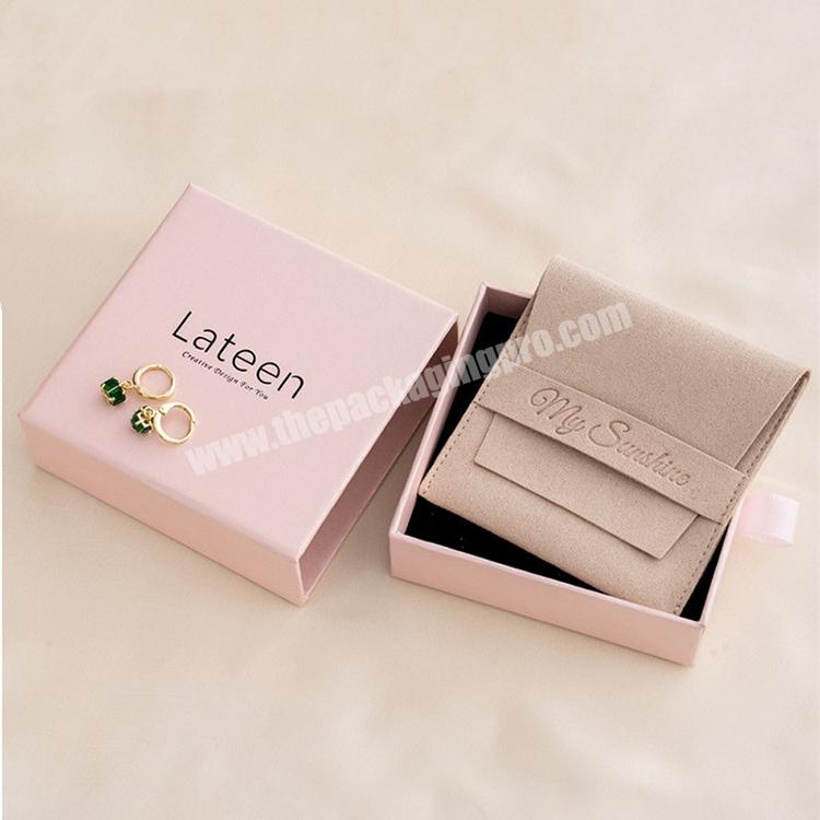 Paper Trinket Necklace Ring Bracelet Drawer Cardboard Gift Packing Boxes Custom Sliding Jewelry Packaging Box