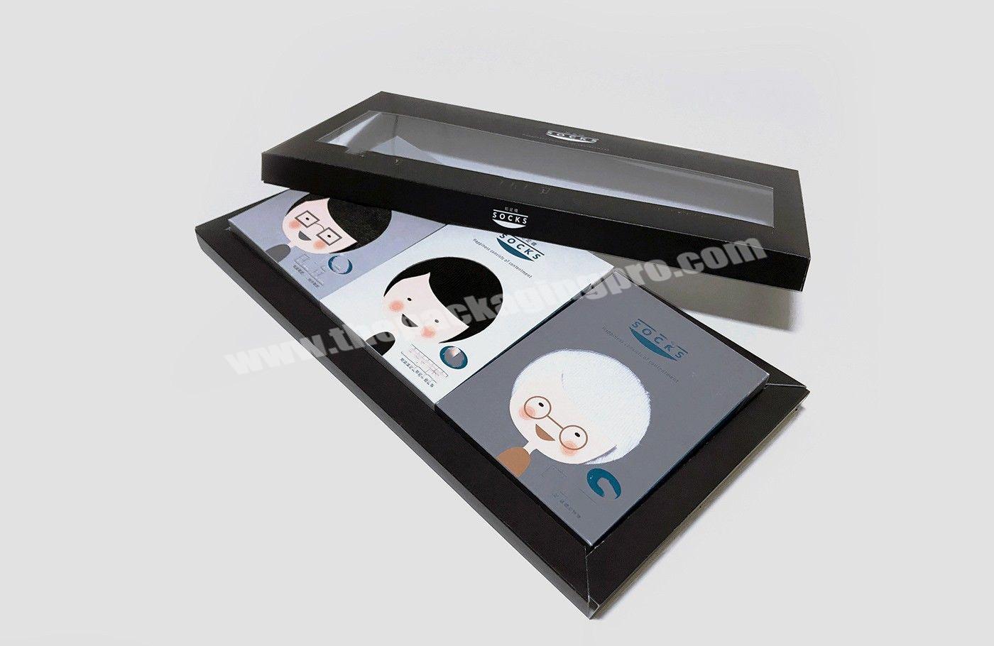 Personal Custom Eco-Friendly Degradable Cartoon Figure Tuck Box Packaging Box For Socks
