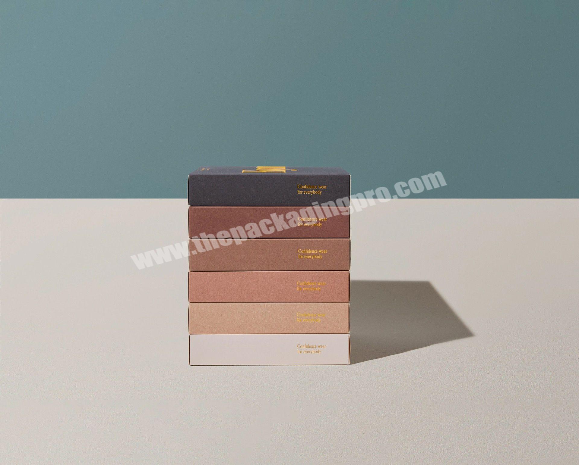 Personal Custom Eco-Friendly Degradable Kraft Paper Apparel Packaging Box For Shapewear