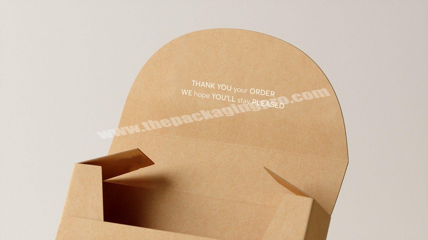 Personal Custom Eco-Friendly Degradable Kraft Paper Apparel Packaging Box For T-shirt