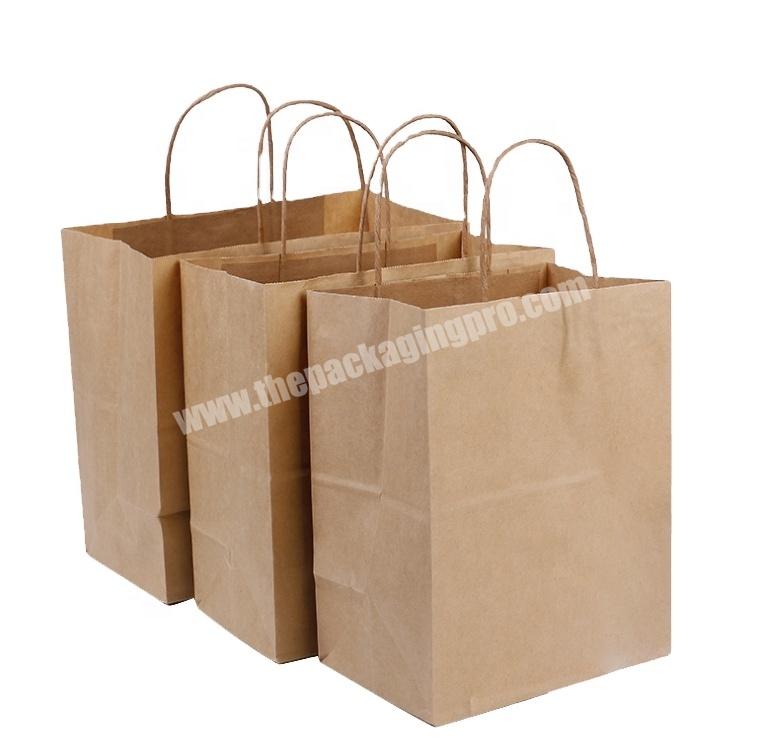 Personalized Kraft Brown Paper Packaging Bags For Clothing