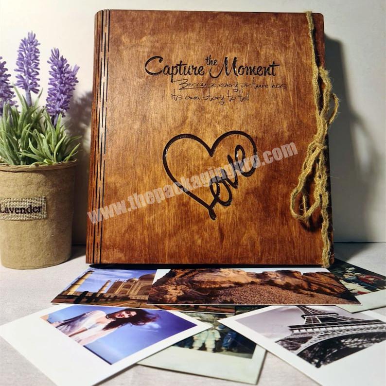 Personalized Scrapbook Wood Book Memory Book Family Memory Photo Album
