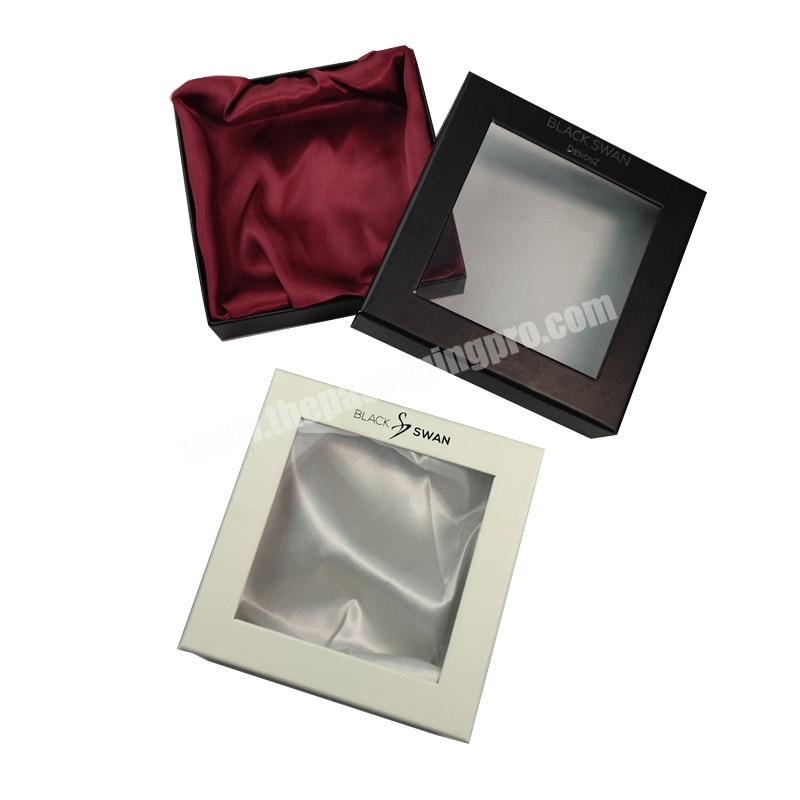 Popular Custom Logo Printed Gift Paper Packaging Box With Clear Plastic PVC Window Gift box