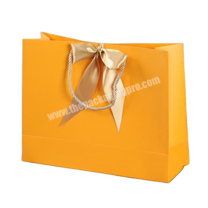 Popular Girls Colored Birthday Wedding Gift  Bow Kraft Paper Handbag